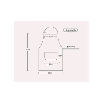 Breathable Waterproof Apron Green/Black/White 68 x 72cm