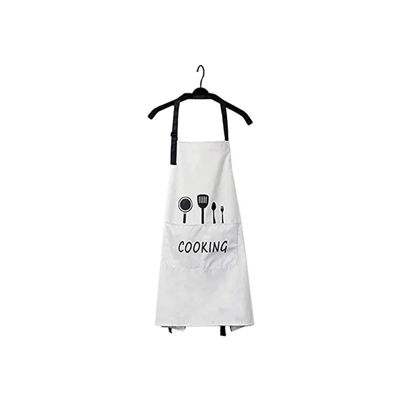 Breathable Waterproof Apron White/Black 68 x 72cm
