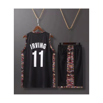 Brooklyn Irving 11 Basketball Player Printed Jersey Set Black