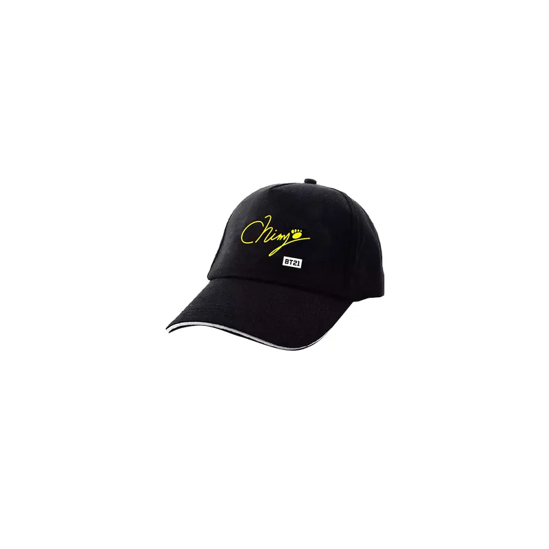 BT21 Chimmy Cartoon Pattern Cap Black