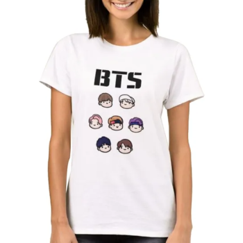 BTS Band Graphic T-Shirt White (XL)