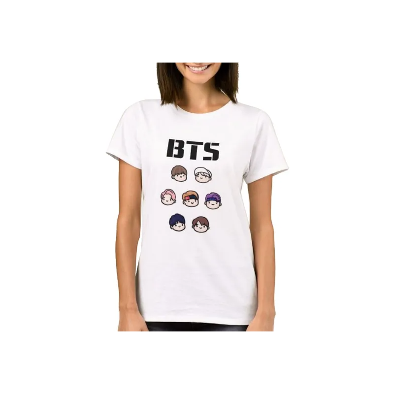 BTS Band Graphic T-Shirt White (XL)