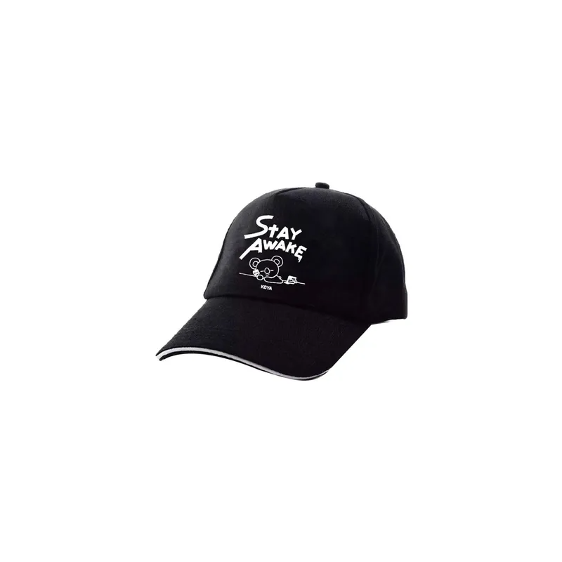 BTS Koya Cartoon Printed Baseball Cap, Black/White