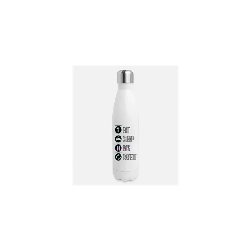 BTS Kpop Stainless Steel Water bottle, Kpop Fan, Metal Bottle, Eat, Sleep, BTS, Repeat Bottle, gift