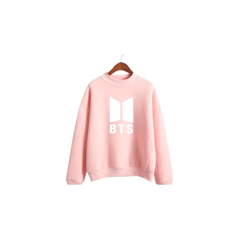 BTS Letters Printed Sweatshirt Pink