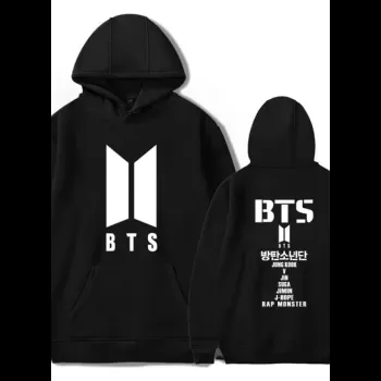 BTS Logo Printed Oversized...