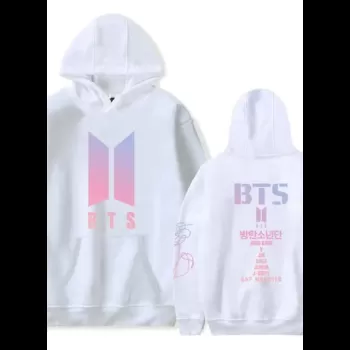 BTS Logo Printed Oversized...