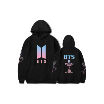 BTS Love Yourself Printing Hooded Sweatshirt Navy