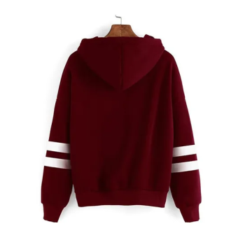 BTS Persona Print Hooded Neck Long Sleeves Hoodie Claret Red