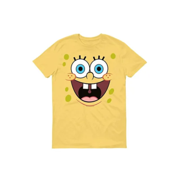 SpongeBob SquarePants Yellow Big Face Short Sleeve Unisex Adult T-Shirt