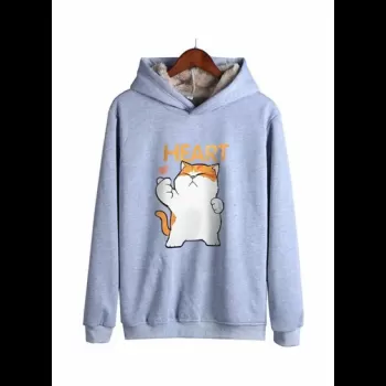 Squirrel Printed Hooded...