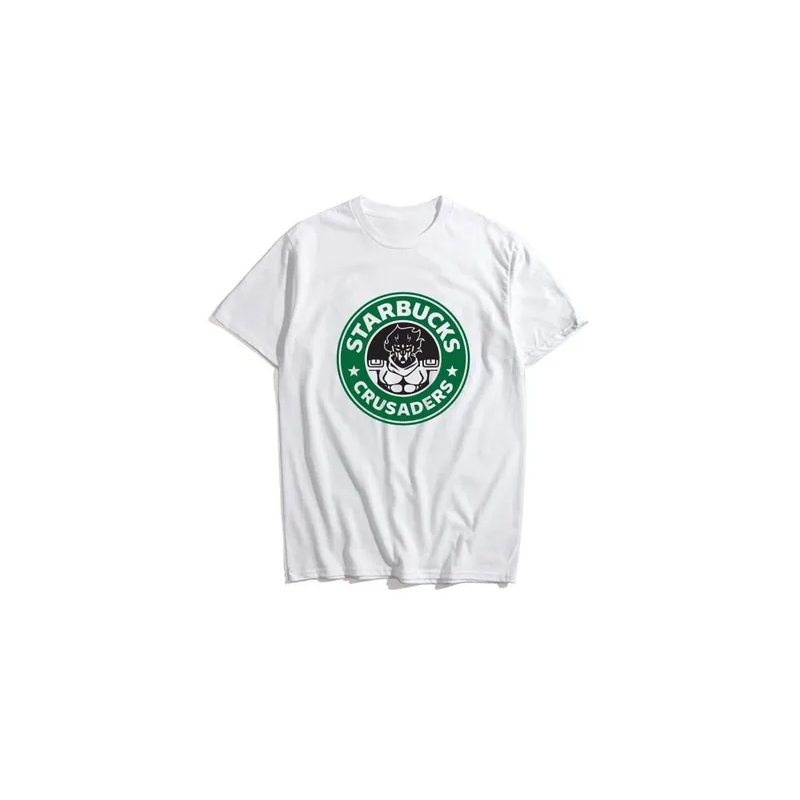 Starbucks Printed Unisex Round Neck Short Sleeve T-shirt