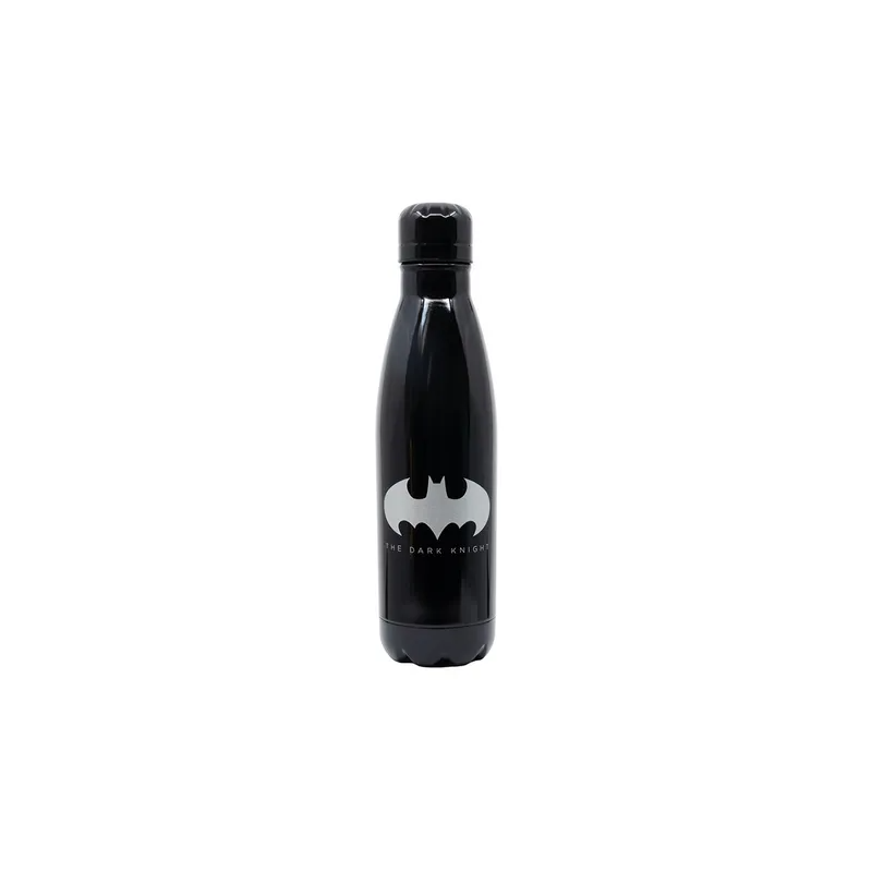Stainless Steel Batman Symbol Water Bottle Black