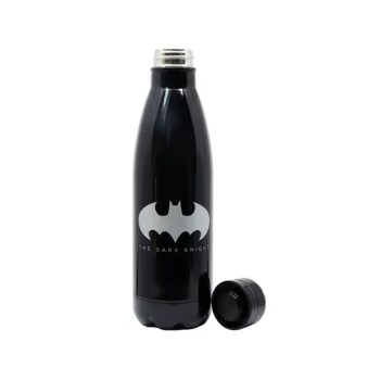 Stainless Steel Batman Symbol Water Bottle Black