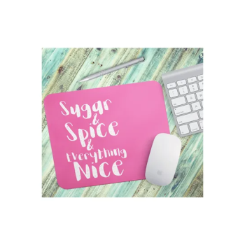 Sugar Spice And Everything Nice Printed Mousepad, Pink