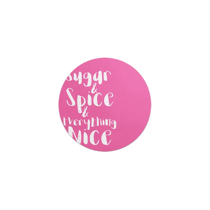 Loud Universe Sugar Spice Quote Printed Mousepad, Pink/White
