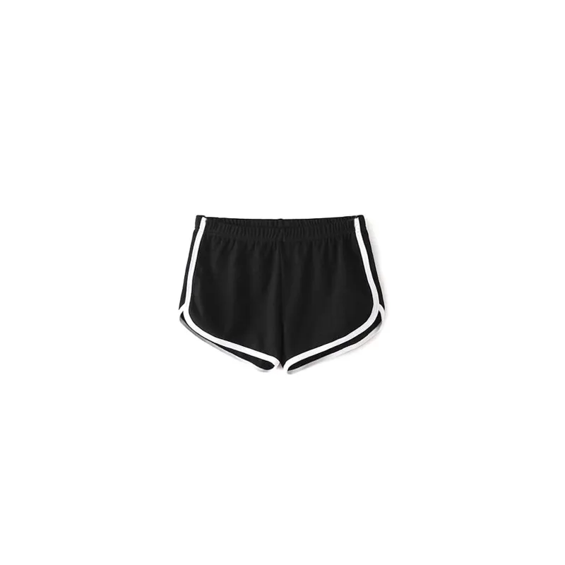 Summer Home Gym Cotton Casual Sports Korean Black Shorts