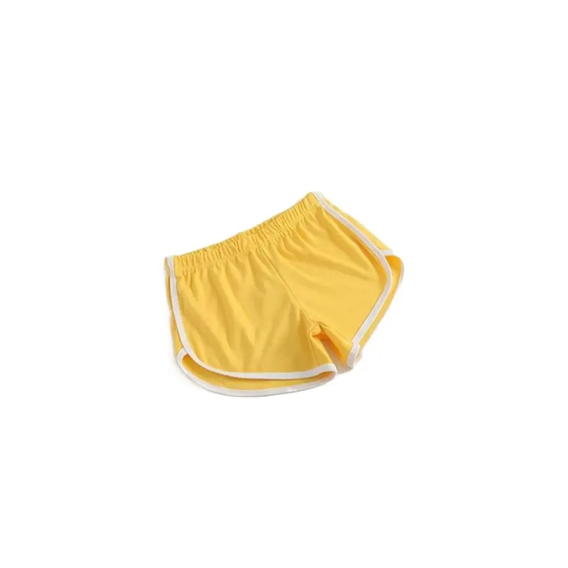 Summer Home Gym Cotton Casual Sports Korean Yellow Shorts For Women