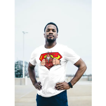 Super Hero Graphics Unisex Crew Neck Half Sleeve Premium Cotton T-shirt Small