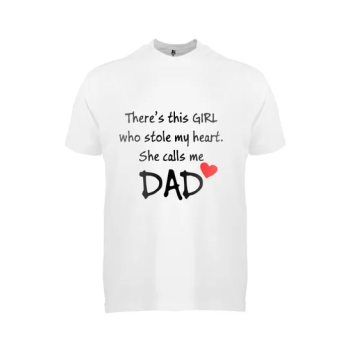The Girl Who Stole My Heart, Dad Short Sleeve T-shirt White