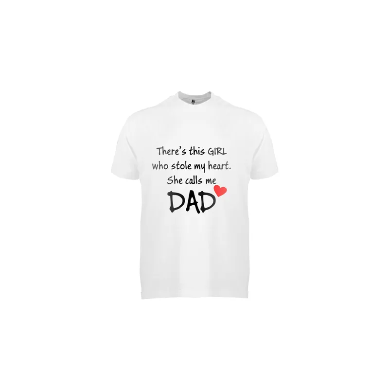 The Girl Who Stole My Heart, Dad Short Sleeve T-shirt White