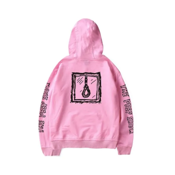 The Peep Show Printed Hoodie, Pink/Black