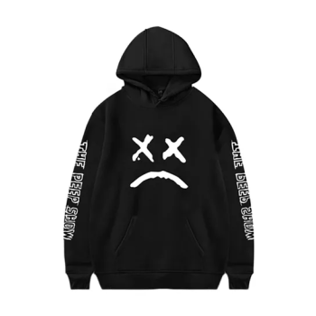 The Peep Show Printed Hoodie Black/White, Large