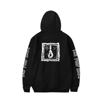 The Peep Show Printed Hoodie Black/White, Large