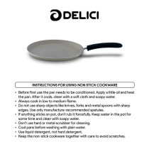 Delici ATP26IE Dark spatter Coating Aluminium Non-Stick Tawa Pan