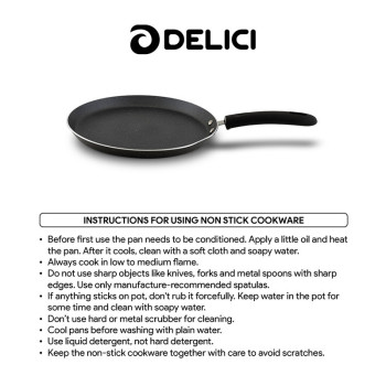 Delici ATP28GE Dark spatter Coating Aluminium Non-Stick Tawa Pan