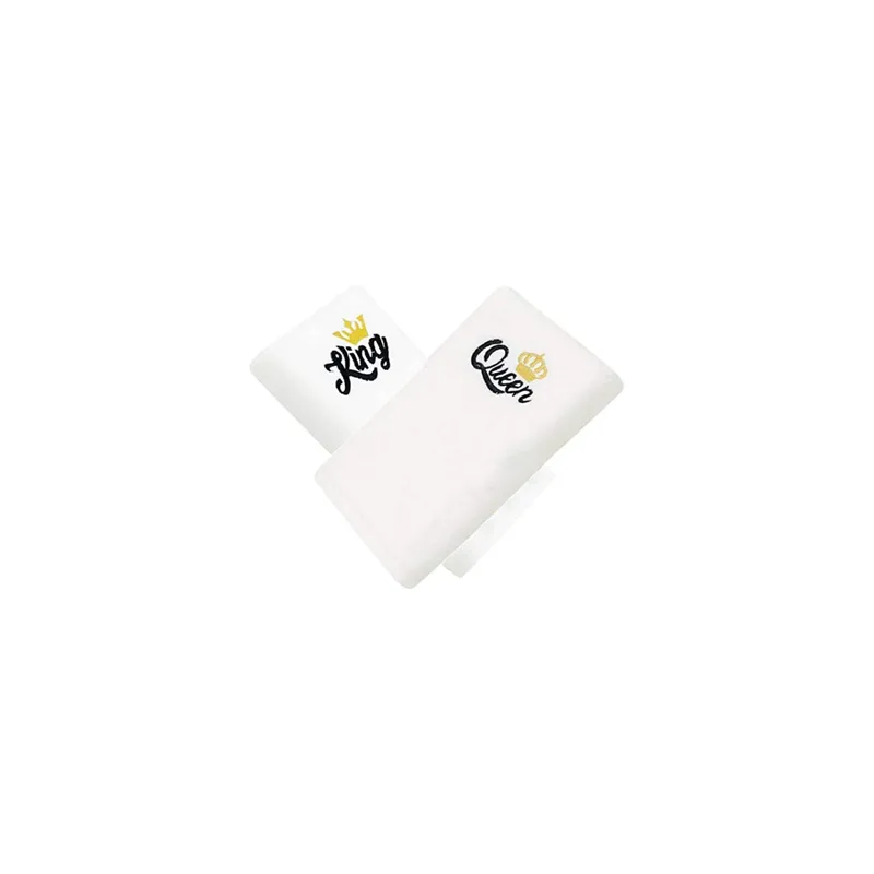 Towels Embroidery Design 2 Bath Towel, White, Queen and King