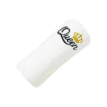 Towels Embroidery Design 2 Bath Towel, White, Queen and King