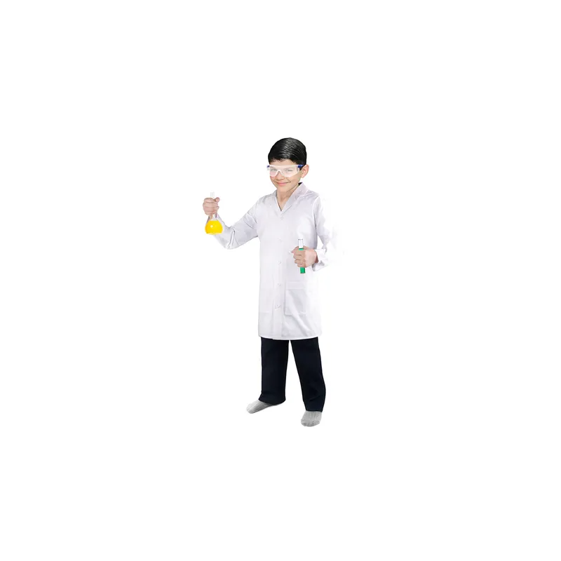 White High Quality Fabric Lab Coat Breathable Long-Sleeves Costume For Kids