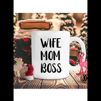 Wife Mom Boss Mug, 11 oz...