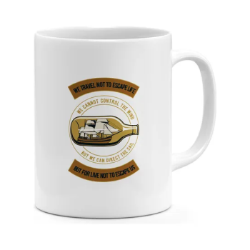 We Travel Quote Coffee Mug Multicolour
