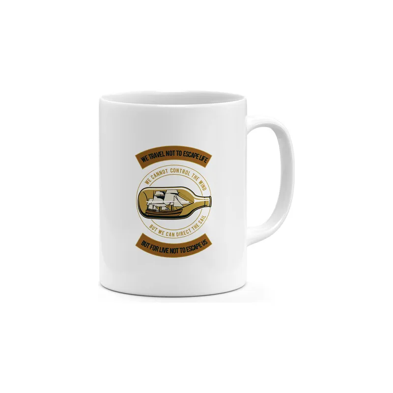 We Travel Quote Coffee Mug Multicolour