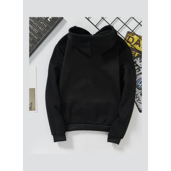 Warm Thicken Fleece Sweatshirt Black