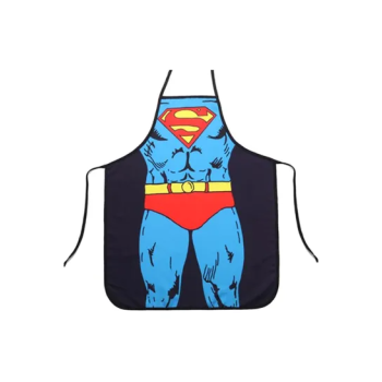 Waterproof Superman Pattern Adjustable Apron Multicolour 22 x 29inch