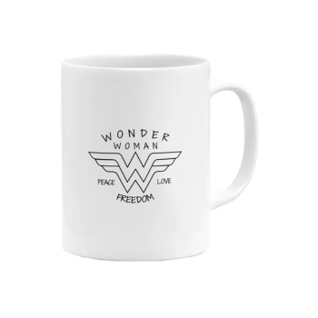 Wonder Woman Classic Logo Printed Mug White 11ounce