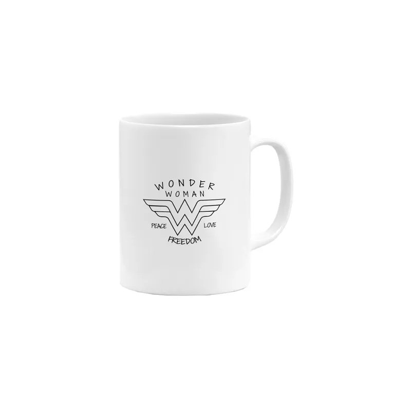 Wonder Woman Classic Logo Printed Mug White 11ounce