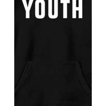 Youth Printed Hoodie Black/White