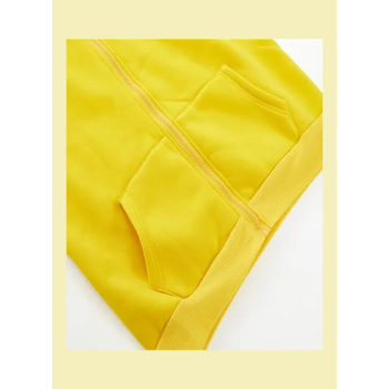 Zipper Hoodies Autumn Winter Thickened Jacket yellow