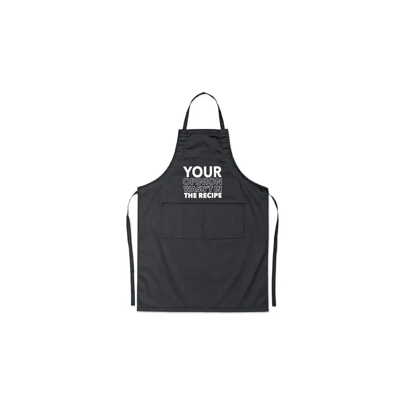 Your Opinion Wasn't In The Recipe Printed Apron Black/White 98x69.5cm