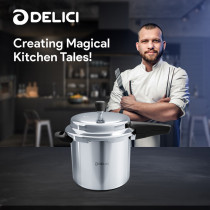Delici DAPC 10 Litre Aluminum Pressure Cooker with Ultra Safe GRV System