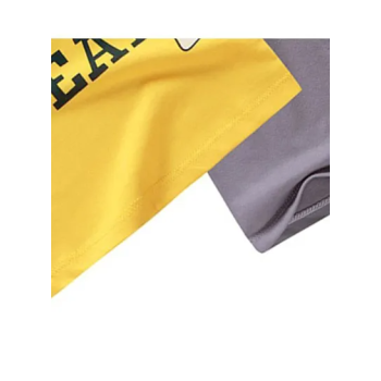 2 Pack Cool Bear Printed T-Shirt And Shorts Yellow/Grey/Green