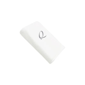 2- Piece Letter Q Printed White Bath Towel 70 x 140 cm 650 GSM
