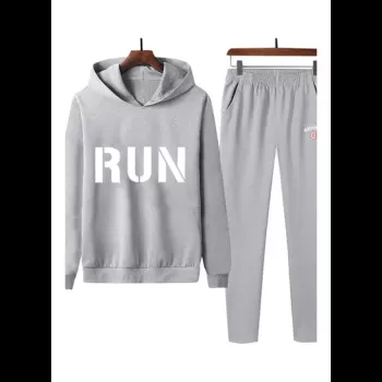 2 Piece Set Printed Hoodie...