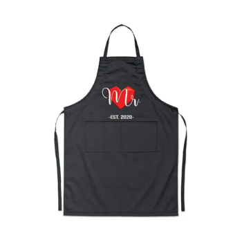 2-Piece Apron Set Black/White/Red 98x69.5cm