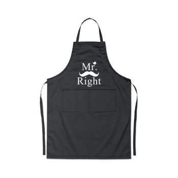 2-Piece Couple Adjustable Aprons Black/White/Pink 27.6x33.5inch