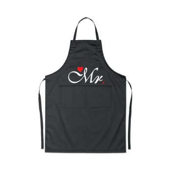 2-Piece Couple Adjustable Aprons Black & White 98x69.5cm